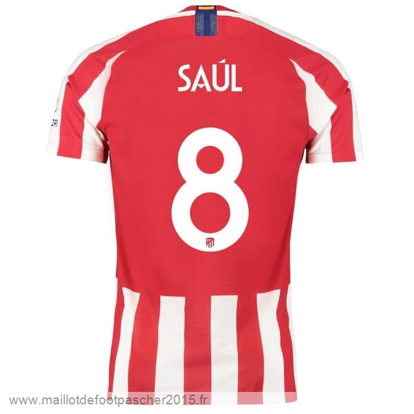 Maillot Foot Achat NO.8 Saúl Domicile Maillot Atlético Madrid 2019 2020 Rouge