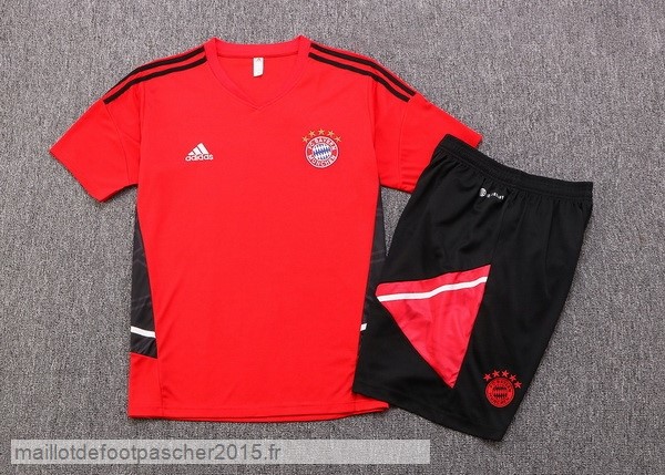 Maillot Foot Achat Entrainement Ensemble Complet Bayern Munich 2022 2023 Rouge II Noir