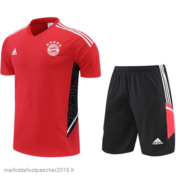 Maillot Foot Achat Entrainement Ensemble Complet Bayern Munich 2022 2023 Rouge I Noir