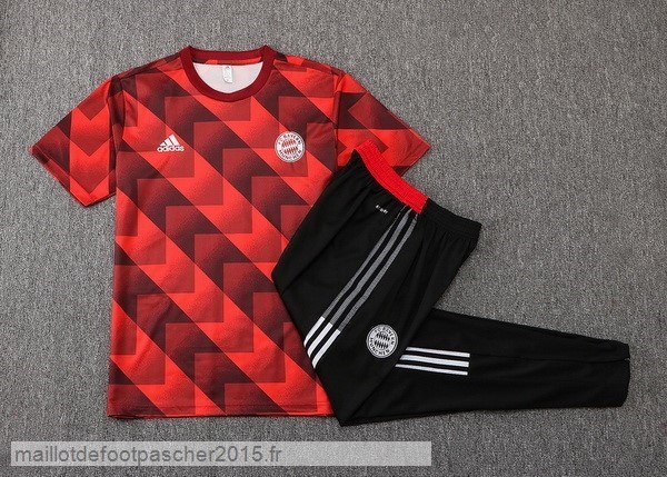 Maillot Foot Achat Entrainement Ensemble Complet Bayern Munich 2022 2023 Rouge Noir