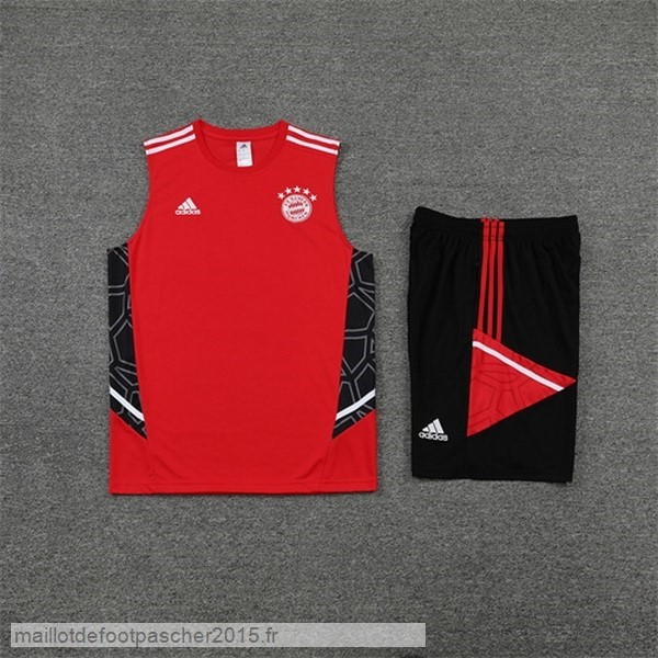 Maillot Foot Achat Entrainement Ensemble Complet Bayern Munich 2022 2023 Rouge Noir Blanc