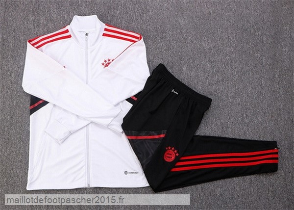 Maillot Foot Achat Survêtements Enfant Bayern Munich 2022 2023 Blanc I Noir
