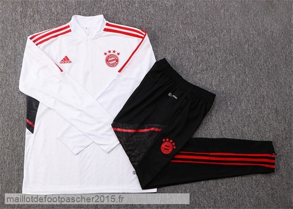 Maillot Foot Achat Survêtements Enfant Bayern Munich 2022 2023 Blanc Noir