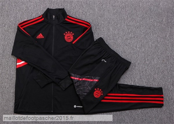 Maillot Foot Achat Survêtements Enfant Bayern Munich 2022 2023 Noir I Rouge