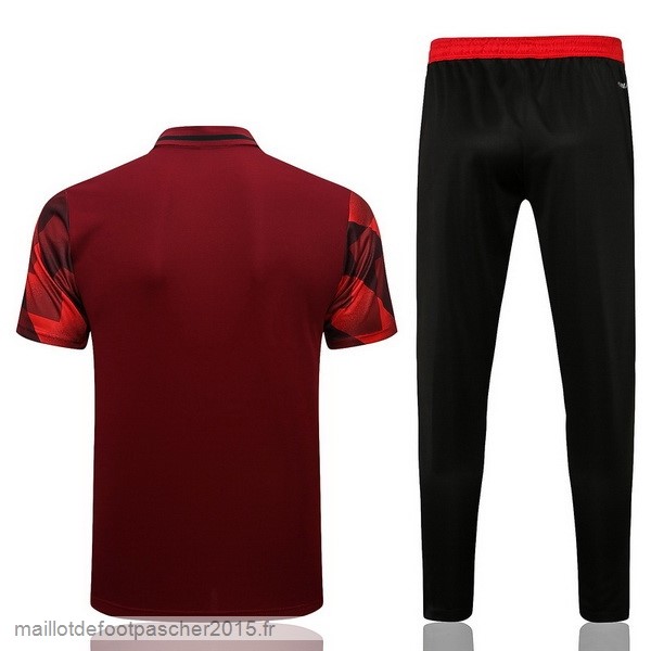 Maillot Foot Achat Ensemble Complet Polo Bayern Munich 2022 2023 Rouge Noir