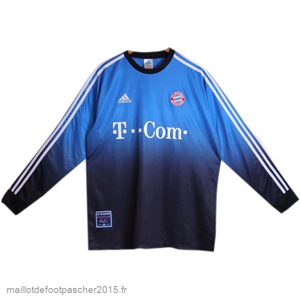 Maillot Foot Achat Gardien Maillot Manches Longues Bayern Munich Rétro 2002 2003 Bleu