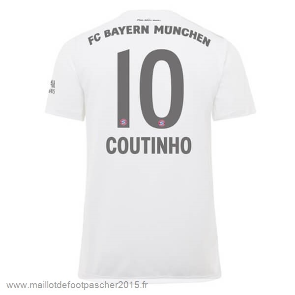 Maillot Foot Achat NO.10 Coutinho Exterieur Maillot Bayern Munich 2019 2020 Blanc