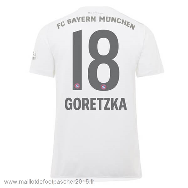 Maillot Foot Achat NO.18 Goretzka Exterieur Maillot Bayern Munich 2019 2020 Blanc