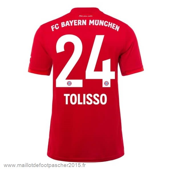 Maillot Foot Achat NO.24 Tolisso Domicile Maillot Bayern Munich 2019 2020 Rouge
