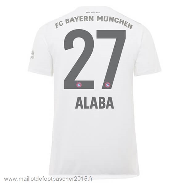 Maillot Foot Achat NO.27 Alaba Exterieur Maillot Bayern Munich 2019 2020 Blanc