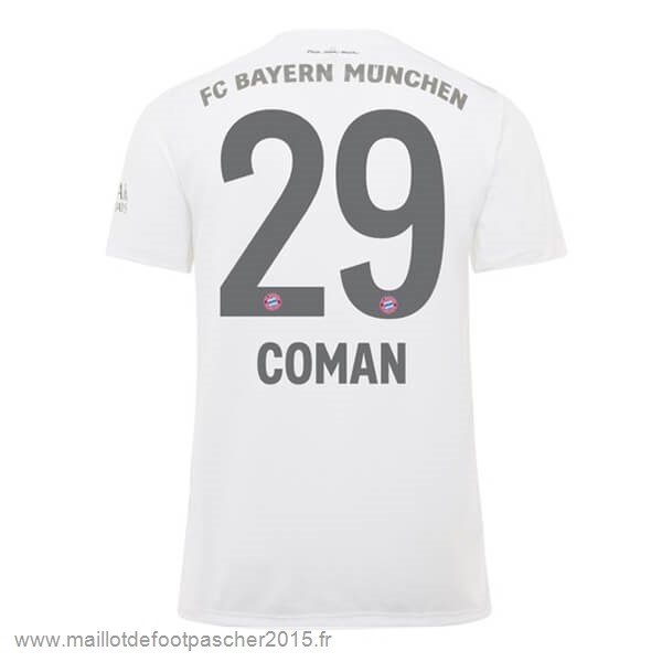 Maillot Foot Achat NO.29 Coman Exterieur Maillot Bayern Munich 2019 2020 Blanc