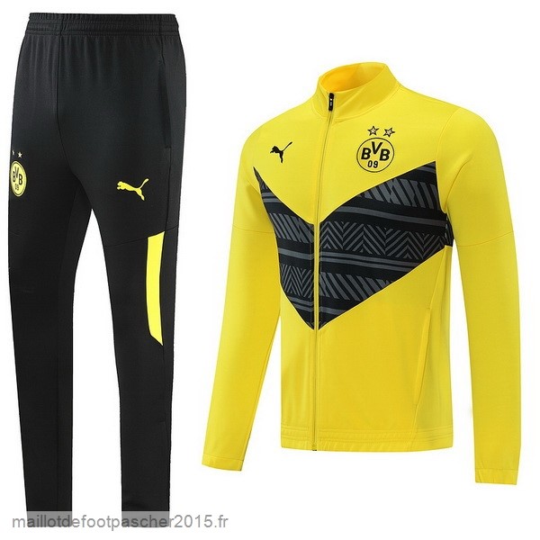 Maillot Foot Achat Survêtements Borussia Dortmund 2022 2023 Noir Jaune