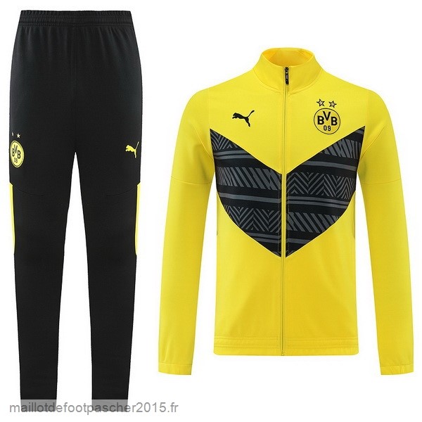 Maillot Foot Achat Survêtements Borussia Dortmund 2022 2023 Noir Jaune