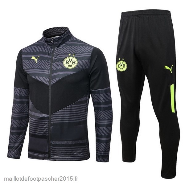 Maillot Foot Achat Survêtements Borussia Dortmund 2022 2023 Noir Jaune Gris