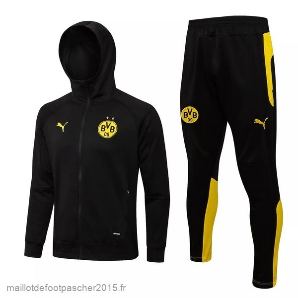 Maillot Foot Achat Sweat Shirt Capuche Borussia Dortmund 2021 2022 Noir Jaune