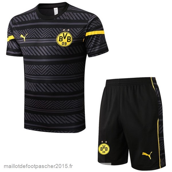 Maillot Foot Achat Entrainement Ensemble Complet Borussia Dortmund 2022 2023 Gris I Jaune