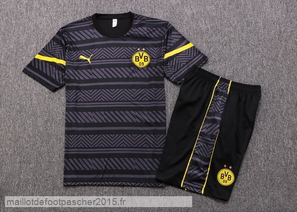Maillot Foot Achat Entrainement Ensemble Complet Borussia Dortmund 2022 2023 Gris I Jaune