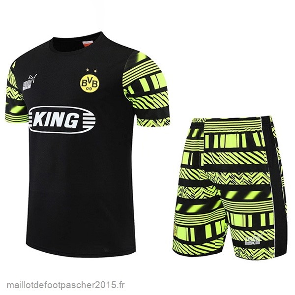 Maillot Foot Achat Entrainement Ensemble Complet Borussia Dortmund 2022 2023 Noir Jaune