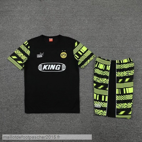 Maillot Foot Achat Entrainement Ensemble Complet Borussia Dortmund 2022 2023 Noir Jaune
