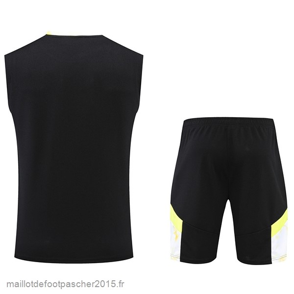 Maillot Foot Achat Entrainement Sans Manches Ensemble Complet Borussia Dortmund 2022 2023 Jaune Noir