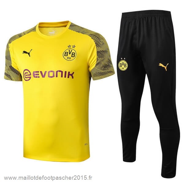 Maillot Foot Achat Entrainement Conjunto Completo Borussia Dortmund 2019 2020 Noir Jaune Purpura