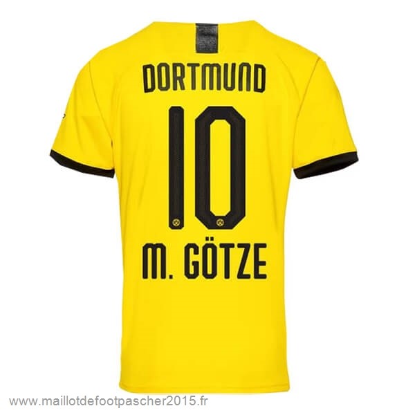 Maillot Foot Achat NO.10 M.Gotze Domicile Maillot Borussia Dortmund 2019 2020 Jaune