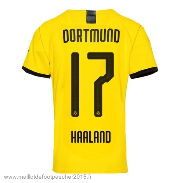 Maillot Foot Achat NO.17 Haaland Domicile Maillot Borussia Dortmund 2019 2020 Jaune