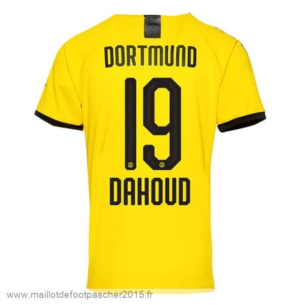 Maillot Foot Achat NO.19 Dahoud Domicile Maillot Borussia Dortmund 2019 2020 Jaune