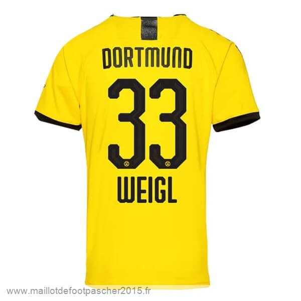 Maillot Foot Achat NO.33 Weigl Domicile Maillot Borussia Dortmund 2019 2020 Jaune