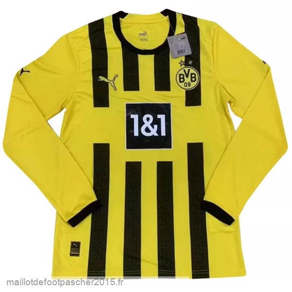 Maillot Foot Achat Thailande Domicile Manches Longues Borussia Dortmund 2022 2023 Jaune