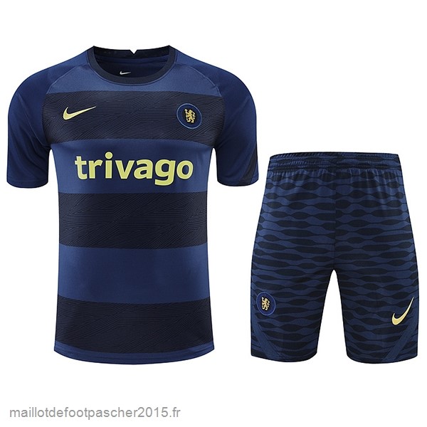 Maillot Foot Achat Entrainement Ensemble Complet Chelsea 2022 2023 Bleu I Marine