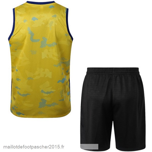 Maillot Foot Achat Entrainement Sans Manches Ensemble Complet Chelsea 2022 2023 Jaune Noir