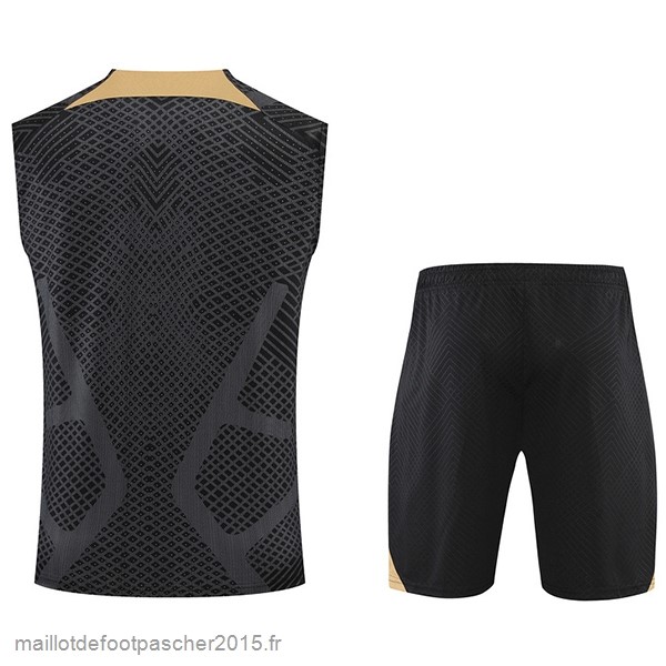 Maillot Foot Achat Entrainement Sans Manches Ensemble Complet Chelsea 2022 2023 Noir I Jaune