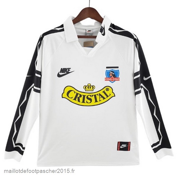 Maillot Foot Achat Domicile Manches Longues Colo Colo Rétro 1995 Blanc