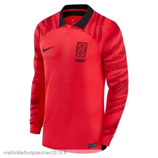 Maillot Foot Achat Thailande Domicile Manches Longues Corée 2022 Rouge