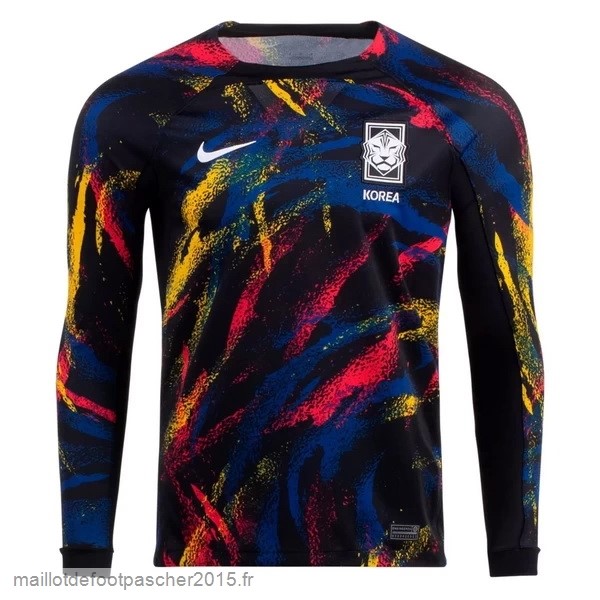 Maillot Foot Achat Thailande Exterieur Manches Longues Corée 2022 Noir