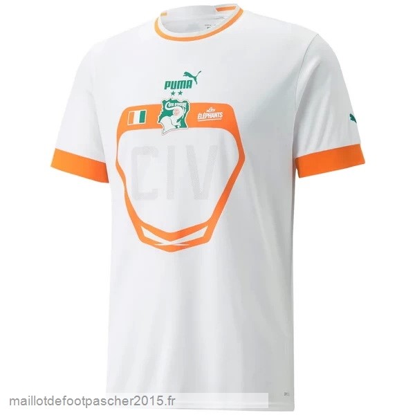 Maillot Foot Achat Thailande Exterieur Maillot Côte d'Ivoire 2022 Blanc