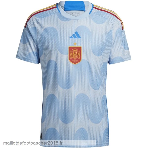 Maillot Foot Achat Thailande Exterieur Joueurs Maillot Espagne 2022 Bleu