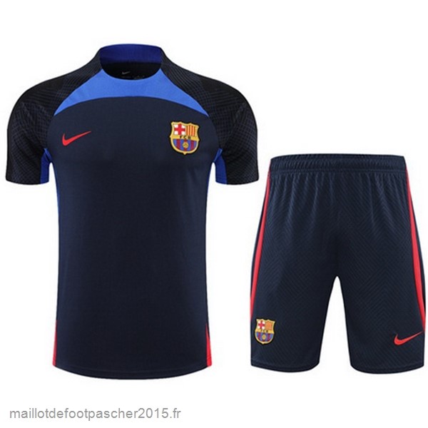 Maillot Foot Achat Entrainement Ensemble Complet Barcelona 2022 2023 Bleu Marine Rouge