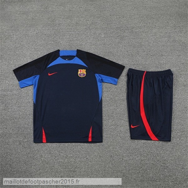 Maillot Foot Achat Entrainement Ensemble Complet Barcelona 2022 2023 Bleu Marine Rouge