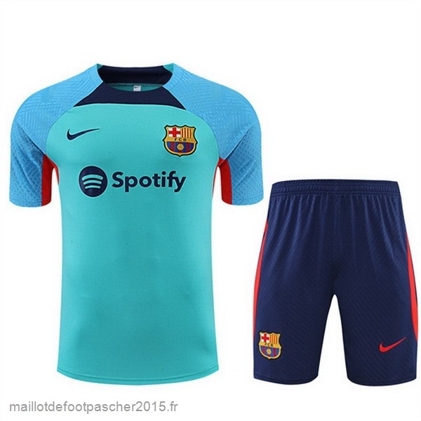 Maillot Foot Achat Entrainement Ensemble Complet Barcelona 2022 2023 Bleu Vert