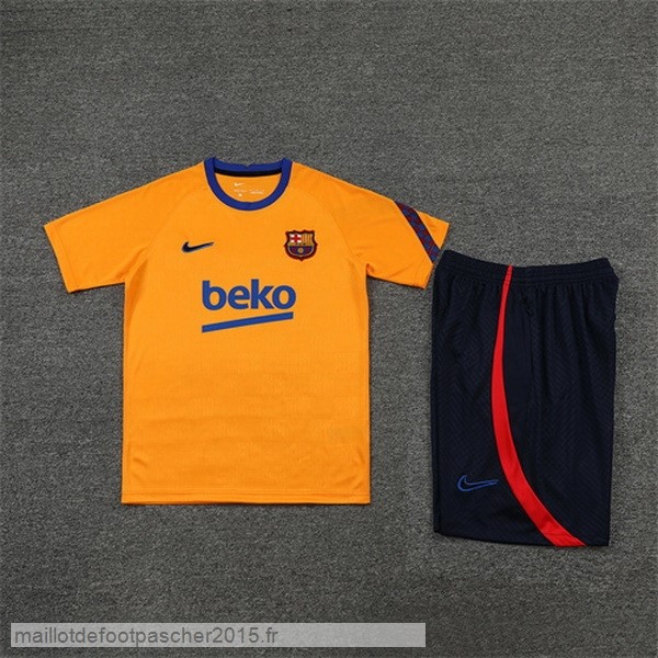 Maillot Foot Achat Entrainement Ensemble Complet Barcelona 2022 2023 Orange I Bleu