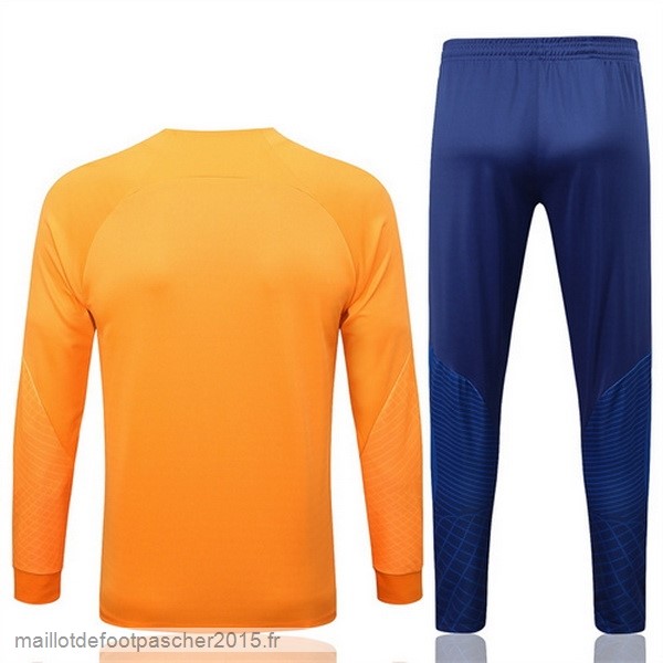 Maillot Foot Achat Survêtements Enfant Barcelona 2022 2023 Orange II Bleu