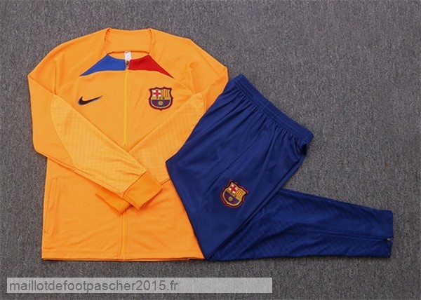 Maillot Foot Achat Survêtements Enfant Barcelona 2022 2023 Orange II Bleu