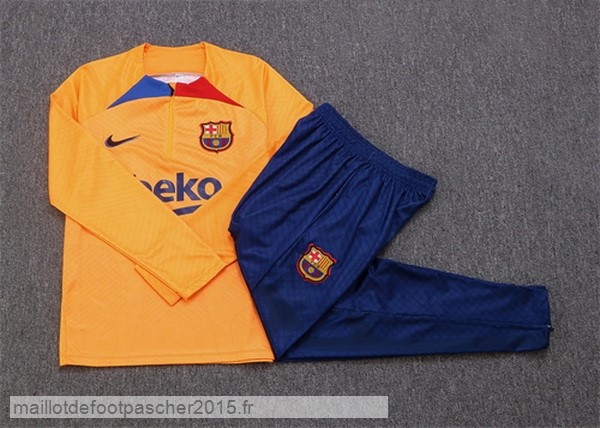 Maillot Foot Achat Survêtements Enfant Barcelona 2022 2023 Orange I Bleu