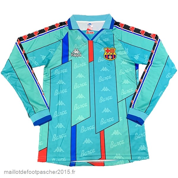 Maillot Foot Achat Exterieur Manches Longues Barcelona Rétro 1996 1997 Vert