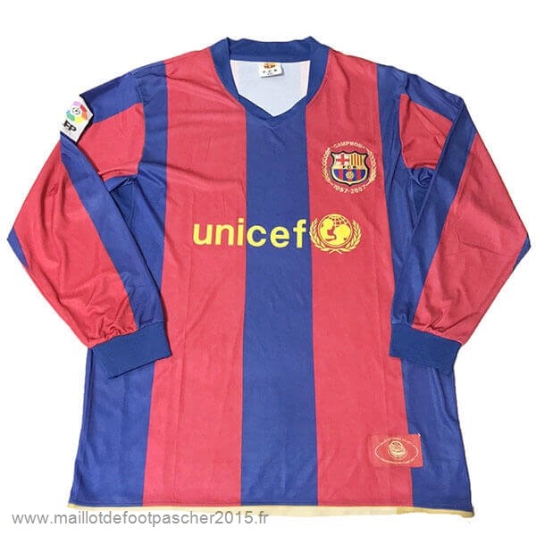 Maillot Foot Achat Manches Longues Barcelone 50th Bleu Rouge