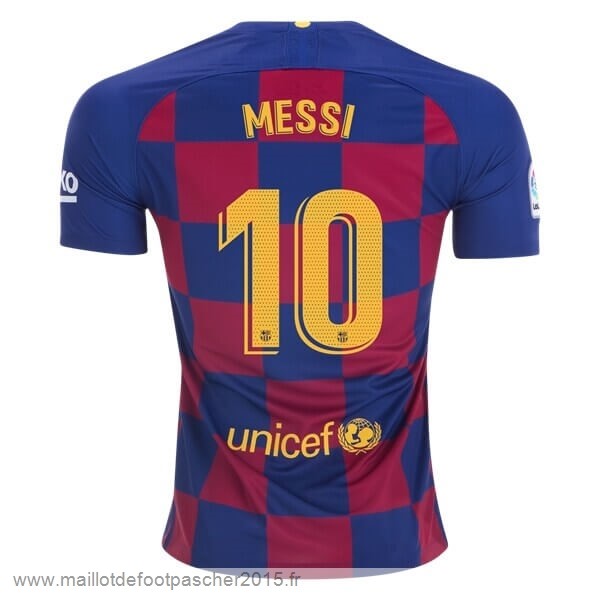 Maillot Foot Achat NO.10 Messi Domicile Maillot Barcelone 2019 2020 Bleu Rouge