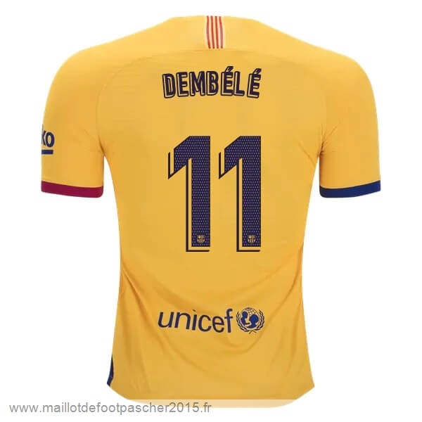 Maillot Foot Achat NO.11 O.Dembele Exterieur Maillot Barcelone 2019 2020 Jaune