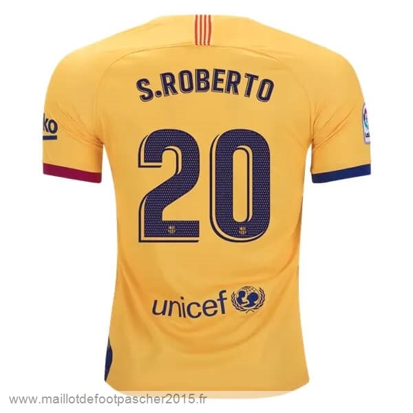 Maillot Foot Achat NO.20 S.Roberto Exterieur Maillot Barcelone 2019 2020 Jaune